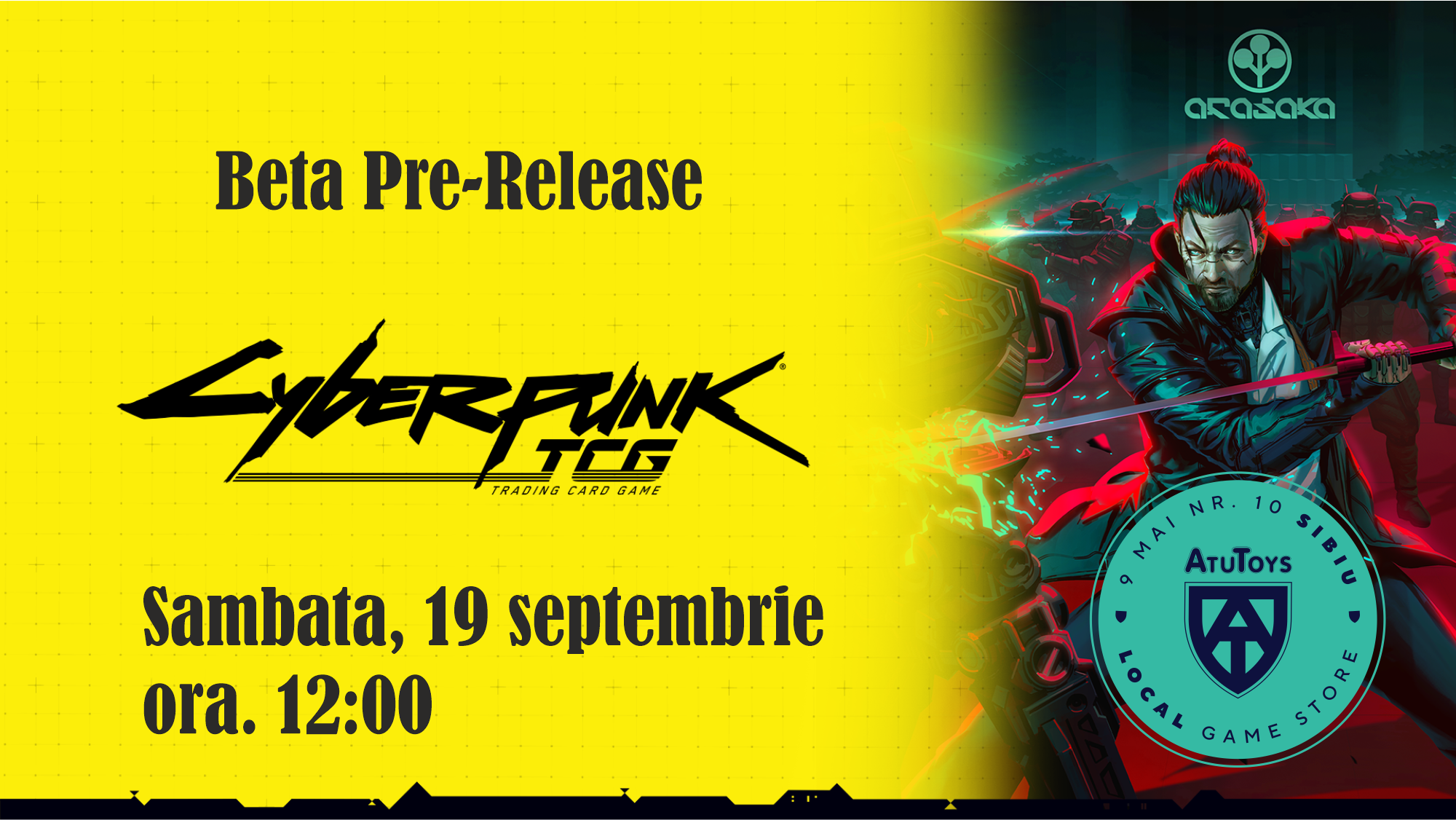 Cyberpunk TCG Beta Prerelease –🔥 Night City te așteaptă la ATU Toys!